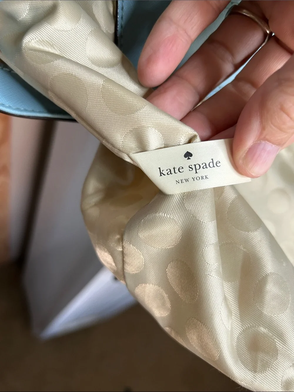 Kate Spade Cedar Street Mini Harmony Tote Atollblue Saffiano Leather